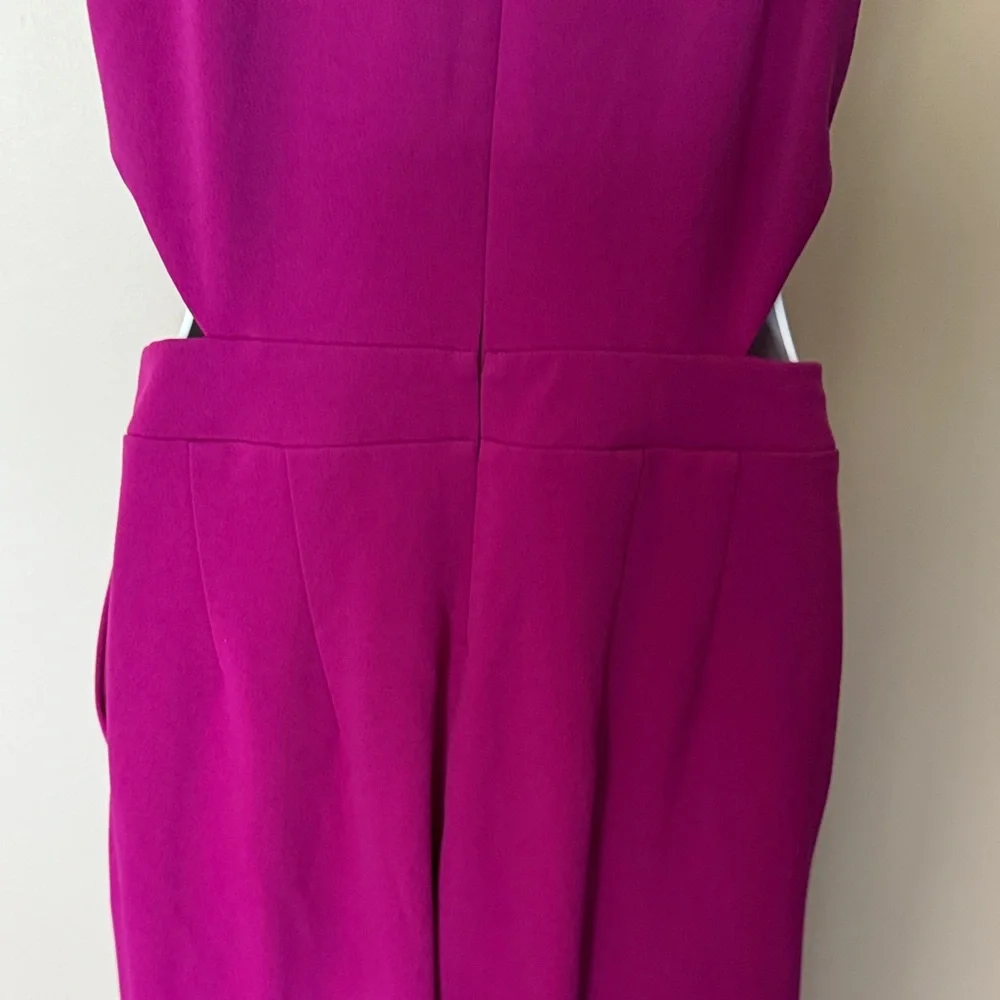 Elegant Express fuchsia Jumpsuit with cutouts at sides and pockets! - Picture 5 of 9